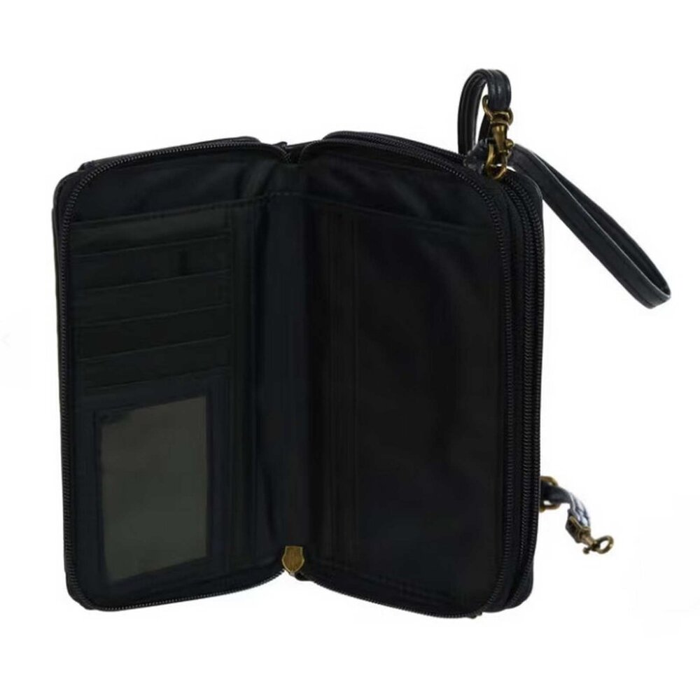 Bueno Solid Zip Around Organizer Wristlet Crossbody (10-AL) - Picture 5 of 10
